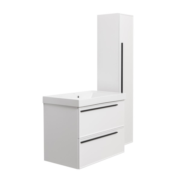 Тумба под раковину подвесная La Fenice Elba TWIN FNC-01-ELB-B-80-2, белая. Фото 10