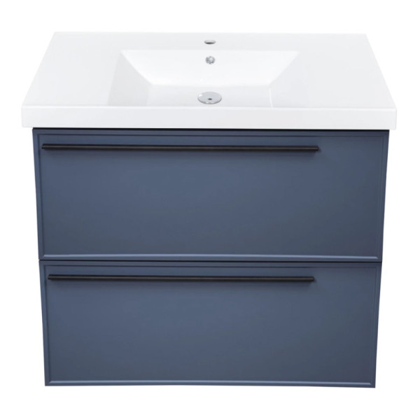 Тумба под раковину подвесная La Fenice Elba TWIN FNC-01-ELB-BG-100-2, синяя. Фото 1