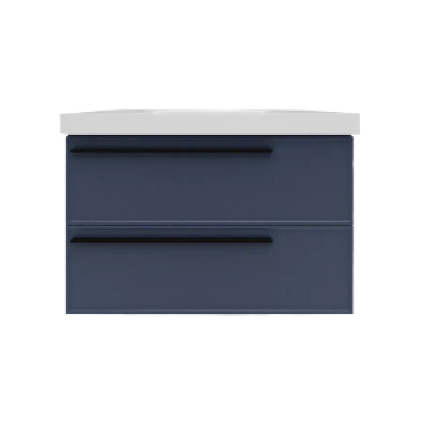 Тумба под раковину подвесная La Fenice Elba TWIN FNC-01-ELB-BG-80-2, синяя. Фото 1