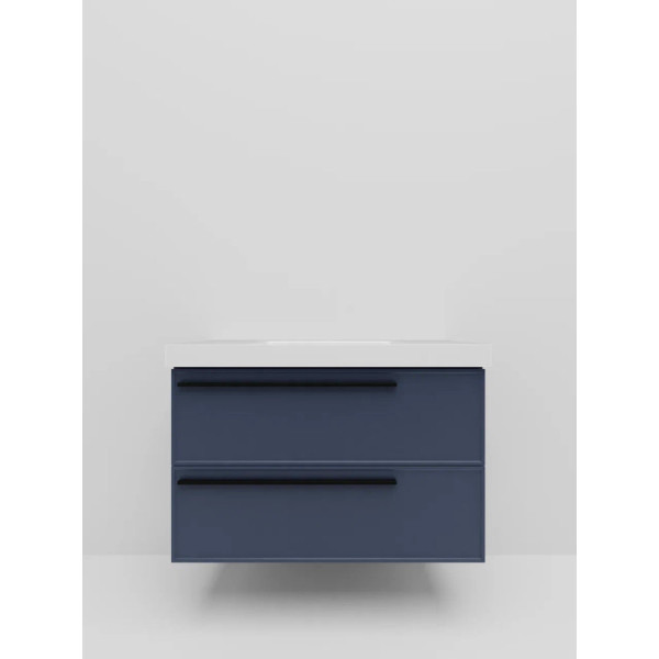 Тумба под раковину подвесная La Fenice Elba TWIN FNC-01-ELB-BG-80-2, синяя. Фото 3