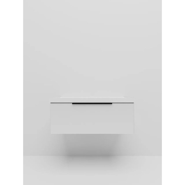 Тумба под раковину подвесная La Fenice SIMPLA FNC-01-SIM-B-100, белая. Фото 3