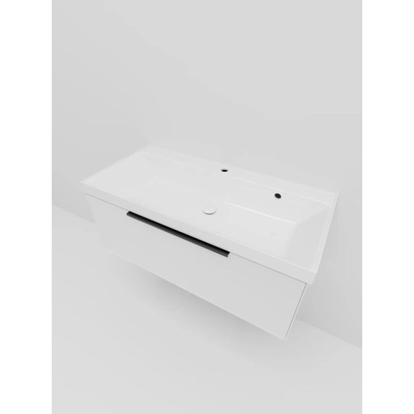 Тумба под раковину подвесная La Fenice SIMPLA FNC-01-SIM-B-100, белая. Фото 4