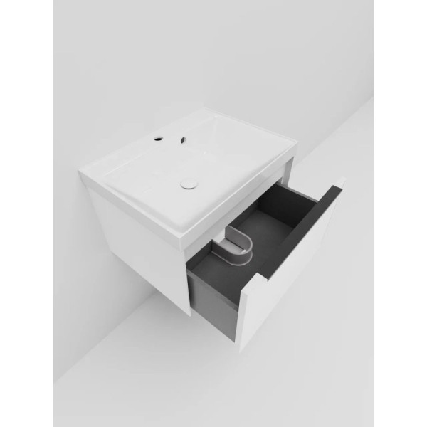 Тумба под раковину подвесная La Fenice SIMPLA FNC-01-SIM-B-60, белая. Фото 5