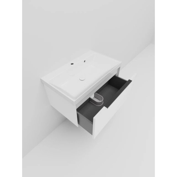 Тумба под раковину подвесная La Fenice SIMPLA FNC-01-SIM-B-80, белая. Фото 5