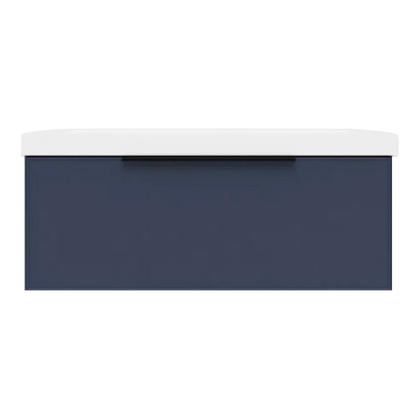 Тумба под раковину подвесная La Fenice SIMPLA FNC-01-SIM-BG-100, синяя. Фото 1