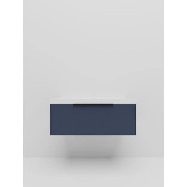 Тумба под раковину подвесная La Fenice SIMPLA FNC-01-SIM-BG-100, синяя. Фото 3