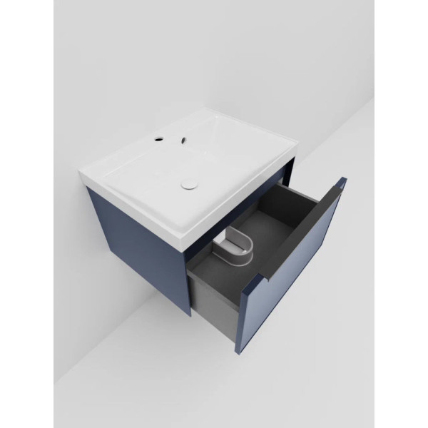 Тумба под раковину подвесная La Fenice SIMPLA FNC-01-SIM-BG-60, синяя. Фото 5