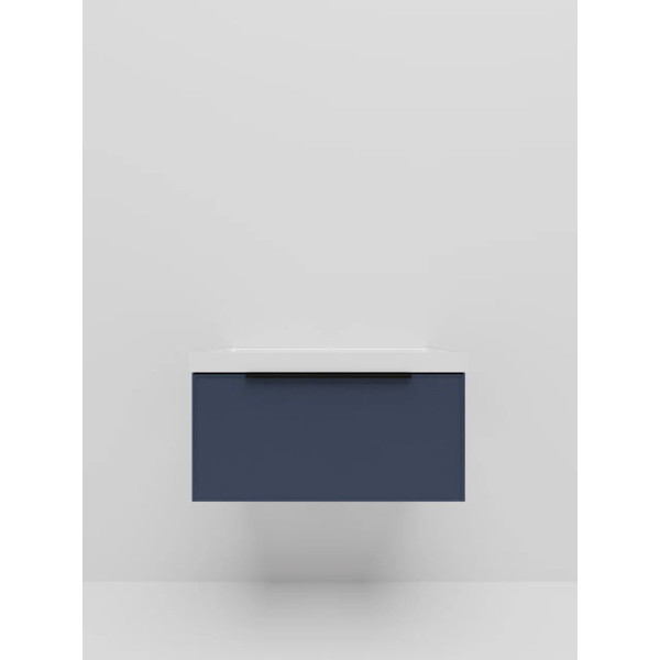 Тумба под раковину подвесная La Fenice SIMPLA FNC-01-SIM-BG-80, синяя. Фото 3