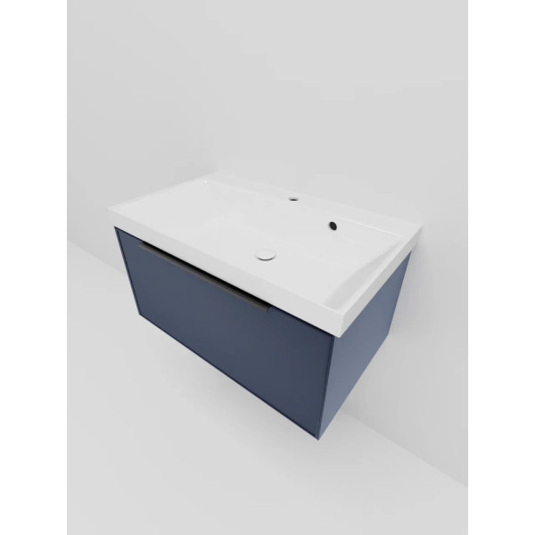 Тумба под раковину подвесная La Fenice SIMPLA FNC-01-SIM-BG-80, синяя. Фото 4