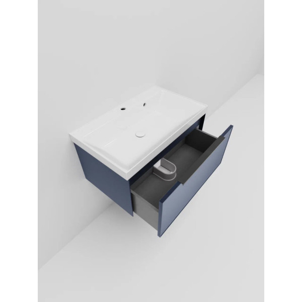 Тумба под раковину подвесная La Fenice SIMPLA FNC-01-SIM-BG-80, синяя. Фото 5