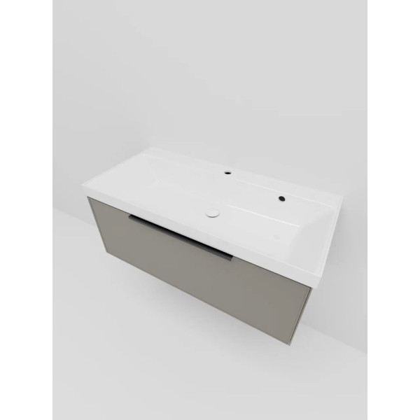 Тумба под раковину подвесная La Fenice SIMPLA FNC-01-SIM-C-100, бежевая. Фото 4