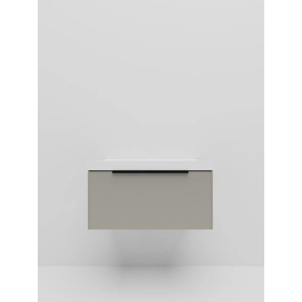 Тумба под раковину подвесная La Fenice SIMPLA FNC-01-SIM-C-80, бежевая. Фото 3