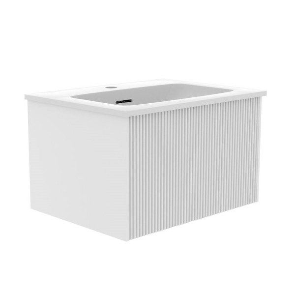 Тумба под раковину подвесная La Fenice Terra FNC-01-TER-B-60, белая. Фото 1