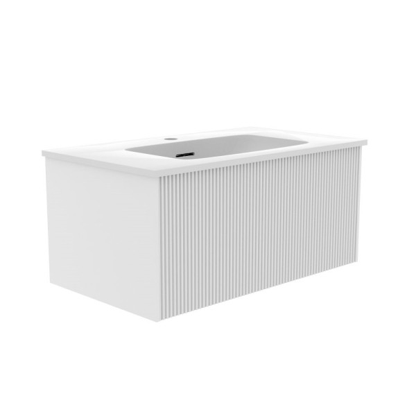 Тумба под раковину подвесная La Fenice Terra FNC-01-TER-B-80, белая. Фото 1