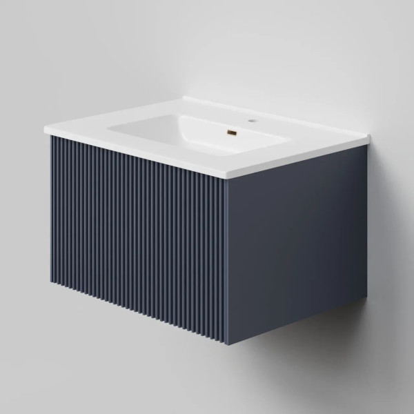 Тумба под раковину подвесная La Fenice Terra FNC-01-TER-BG-60, синяя. Фото 3