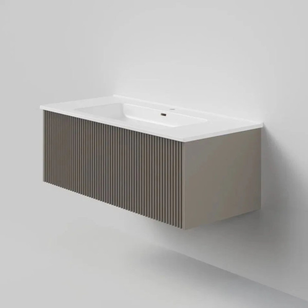 Тумба под раковину подвесная La Fenice Terra FNC-01-TER-C-100, бежевая. Фото 3