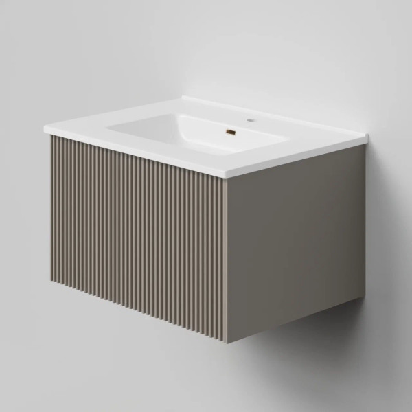 Тумба под раковину подвесная La Fenice Terra FNC-01-TER-C-60, бежевая. Фото 3