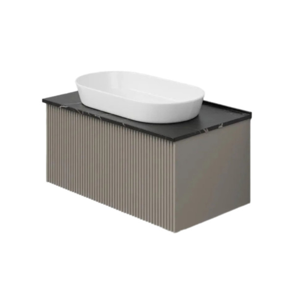 Тумба под раковину подвесная La Fenice Terra FNC-01-TER-C-80, бежевая. Фото 1