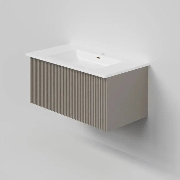 Тумба под раковину подвесная La Fenice Terra FNC-01-TER-C-80, бежевая. Фото 3