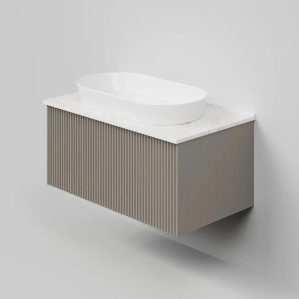 Тумба под раковину подвесная La Fenice Terra FNC-01-TER-C-80, бежевая. Фото 5