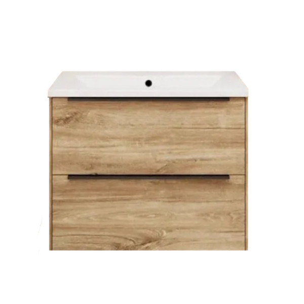 Тумба под раковину подвесная La Fenice Tesoro FNC-01-TES-DKK-80-2, коричневый. Фото 1