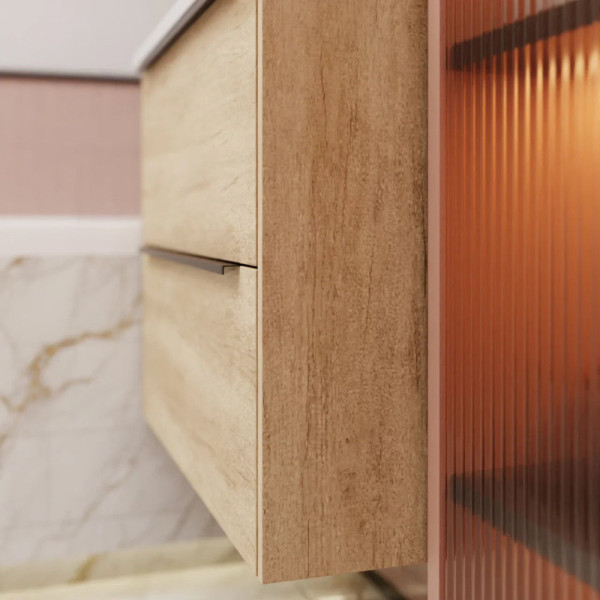 Тумба под раковину подвесная La Fenice Tesoro FNC-01-TES-DNN-100-2, натуральный. Фото 5