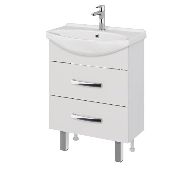 Тумба под раковину подвесная/напольная Dreja Alda 65 см, белый. Фото 1