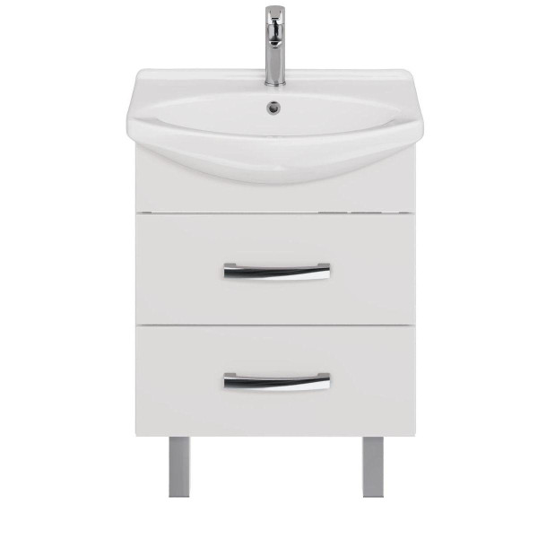 Тумба под раковину подвесная/напольная Dreja Alda 65 см, белый. Фото 3