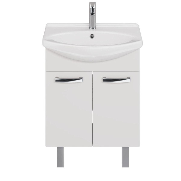 Тумба под раковину подвесная/напольная Dreja Alda D 65 см, белый. Фото 3