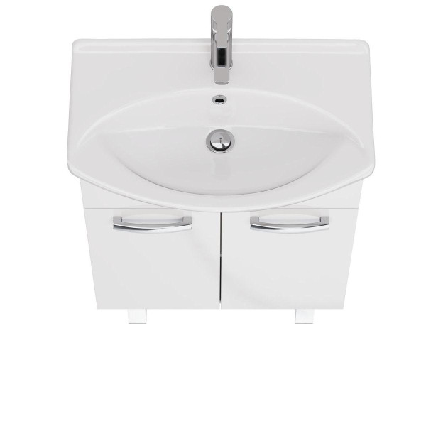 Тумба под раковину подвесная/напольная Dreja Alda D 65 см, белый. Фото 4