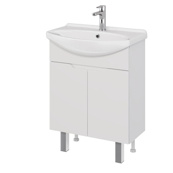 Тумба под раковину подвесная/напольная Dreja David D 65 см, белый. Фото 1