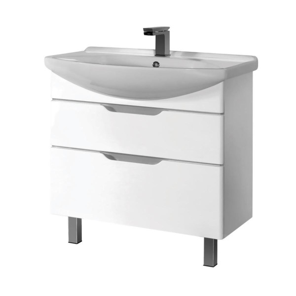 Тумба под раковину подвесная/напольная Dreja Laguna Plus 105 см, белый. Фото 1