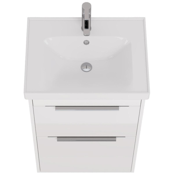 Тумба под раковину подвесная/напольная Dreja Prime 60 см, белый. Фото 4