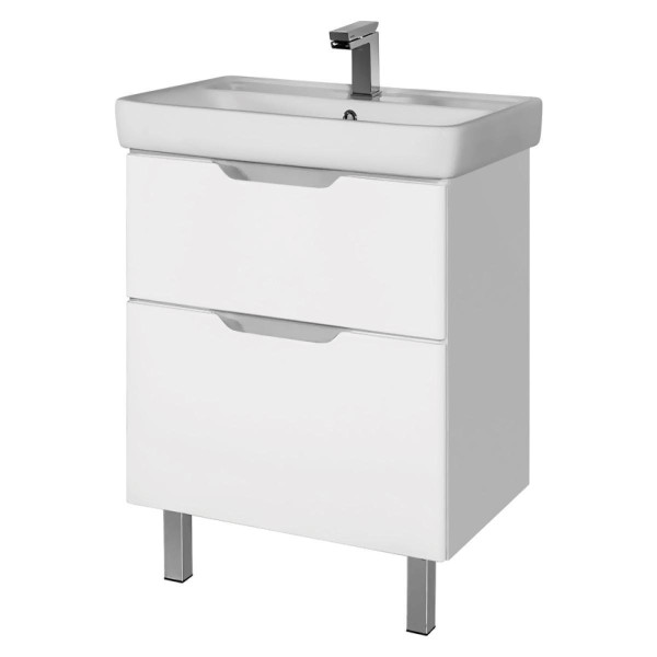 Тумба под раковину подвесная/напольная Dreja Q Plus 55 см, белый. Фото 1