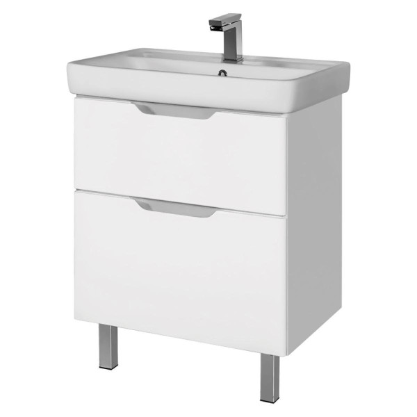 Тумба под раковину подвесная/напольная Dreja Q Plus 60 см, белый. Фото 1