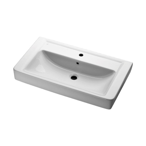 Тумба под раковину подвесная/напольная Dreja Q Plus 80 см, белый. Фото 4