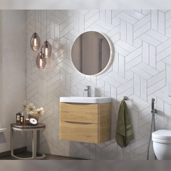 Тумба под раковину подвесная Velvex Clay tp.CLA.9595.60.2Y дуб верона, 60 см. Фото 4