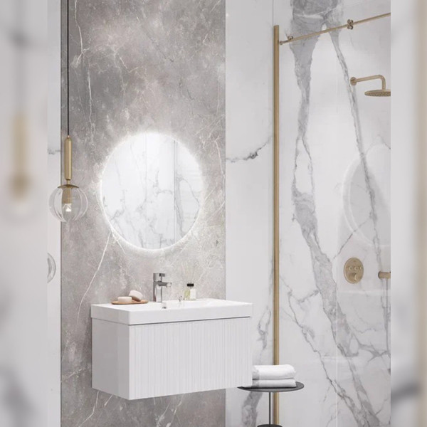 Тумба под раковину подвесная Velvex Compo tp.COM.9696.70.1Y белый глянец, 70 см. Фото 4