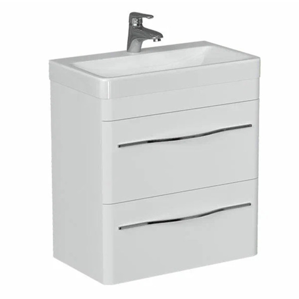 Тумба под раковину подвесная Velvex Jill tp.JIL.9595.60.2Y белый матовый, 60 см. Фото 1