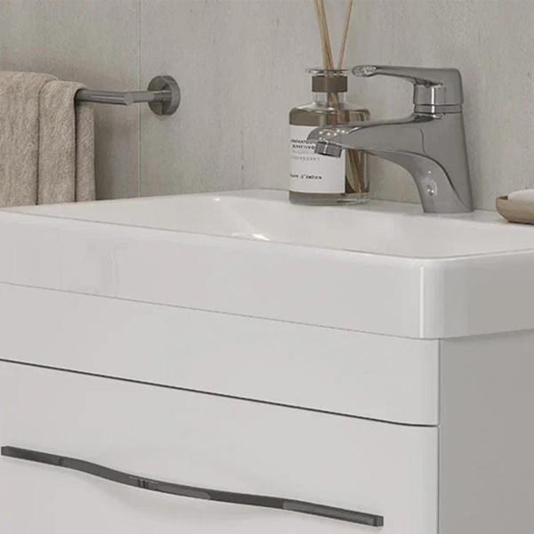 Тумба под раковину подвесная Velvex Jill tp.JIL.9595.60.2Y белый матовый, 60 см. Фото 5