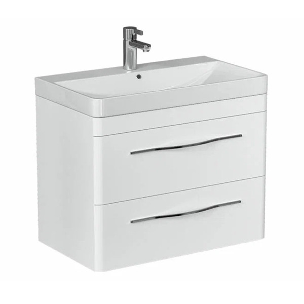 Тумба под раковину подвесная Velvex Jill tp.JIL.9595.80.2Y белый матовый, 80 см. Фото 1