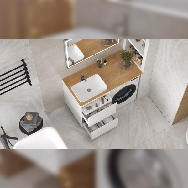 Тумба под раковину подвесная Velvex Klaufs tp.KLA.56.2Y, 55 см. Фото 5