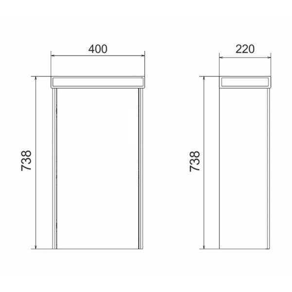 Тумба под раковину подвесная Velvex Klaufs tp.KLA.COM.40.1D, 40 см. Фото 2