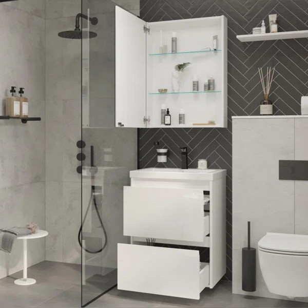 Тумба под раковину подвесная Velvex Klaufs tp.KLA.COM.60.2Y, 60 см. Фото 4