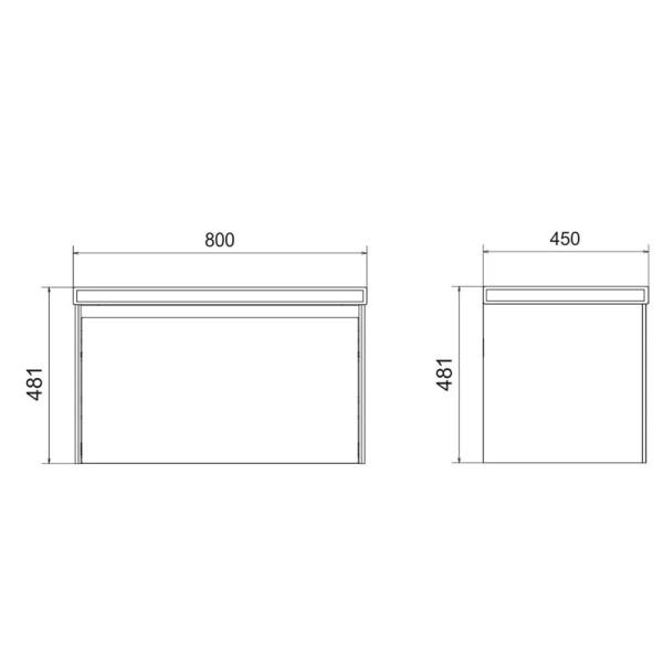 Тумба под раковину подвесная Velvex Klaufs tp.KLA.COM.80.1Y, 80 см. Фото 2