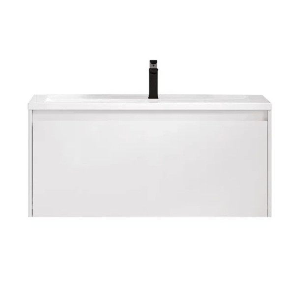 Тумба под раковину подвесная Velvex Klaufs tp.KLA.MAR.100.1Y белый, 100 см. Фото 1