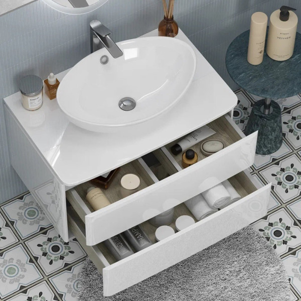 Тумба под раковину подвесная Velvex Luna tp.LUN.80.2Y, 80 см. Фото 4