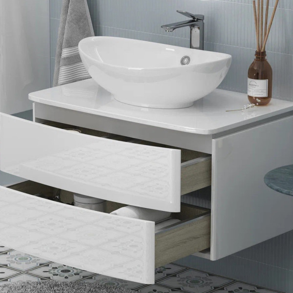 Тумба под раковину подвесная Velvex Luna tp.LUN.80.2Y, 80 см. Фото 5