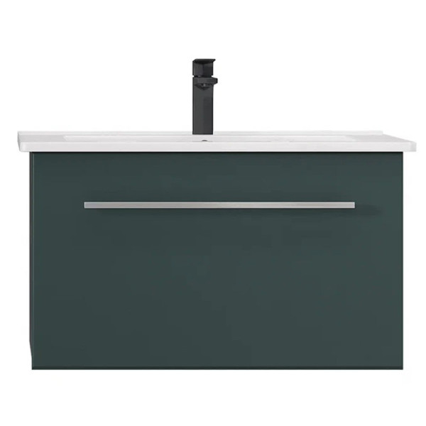 Тумба под раковину подвесная Velvex Posse tp.POS.OSK.75.1Y верде/дуб золотой, 75 см. Фото 1