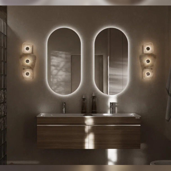 Тумба под раковину подвесная Velvex Pulsus tp.PUL.PUL.140.2Y дуб сонома, 140 см. Фото 3